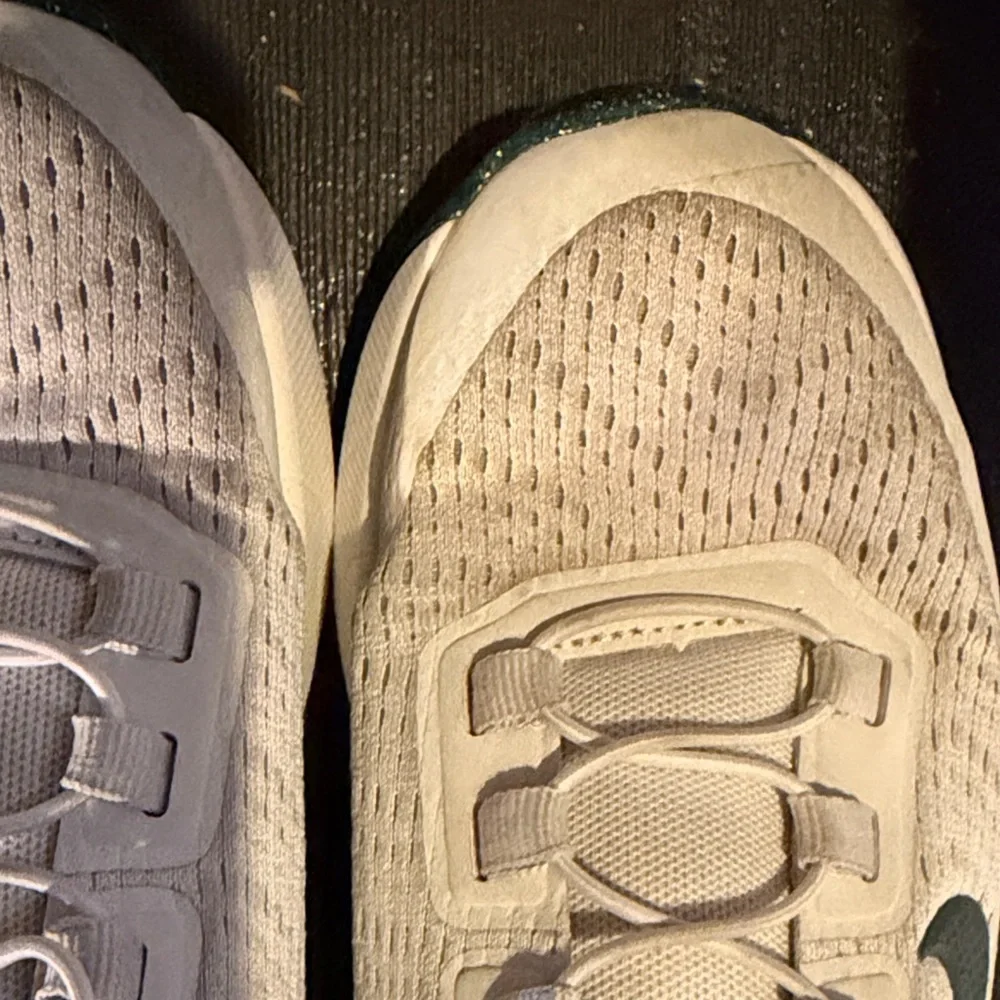 Nike White and Lime Athletic Sneakers